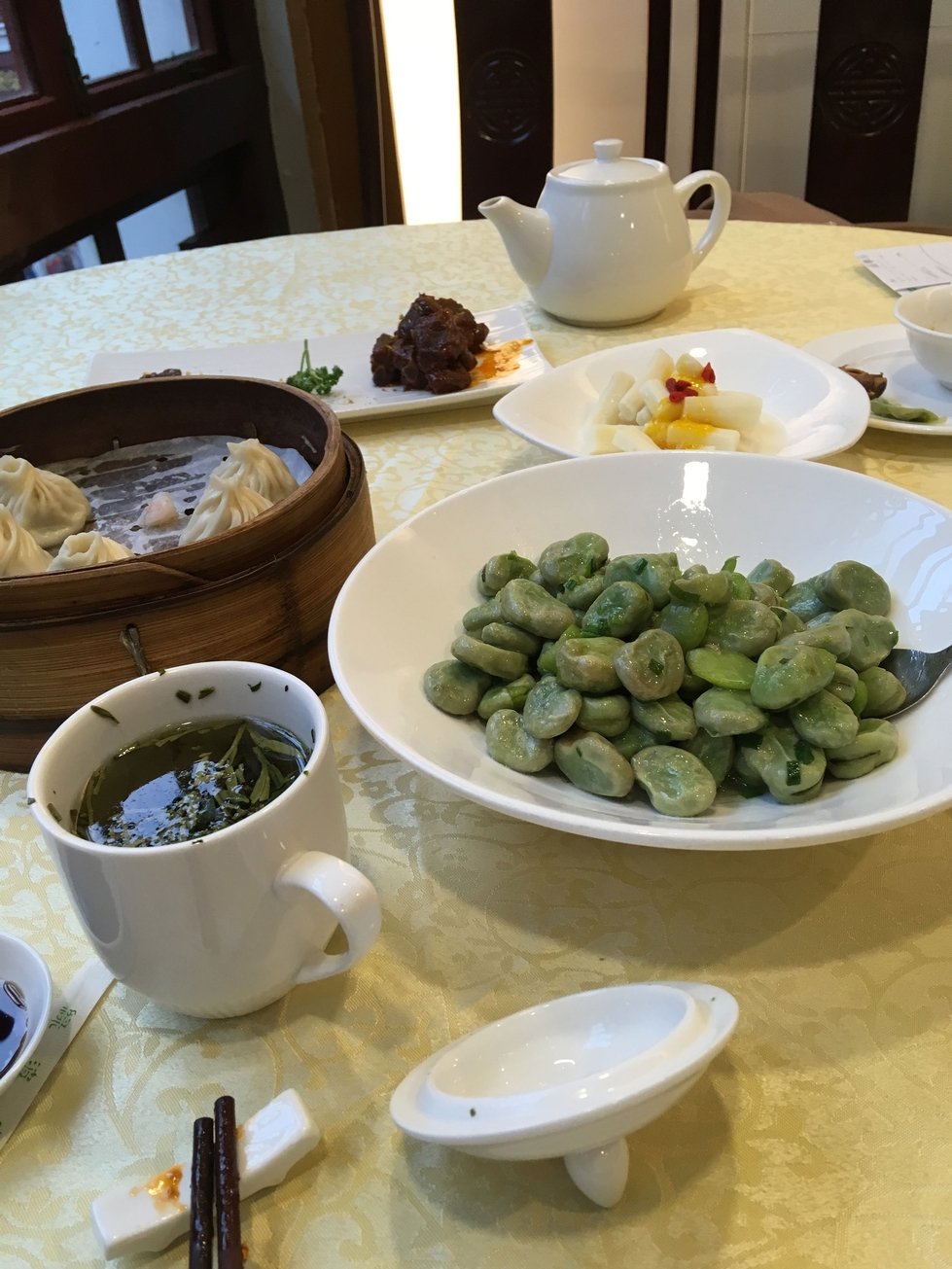 Variety of plated foods from Yuyuan Gardens